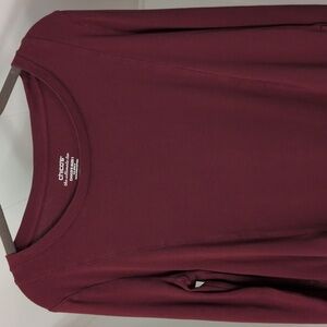 Chico's Rich Maroon Long Sleeve Top